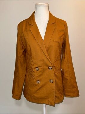 Heartloom Double-Breasted Rust Brown Blazer